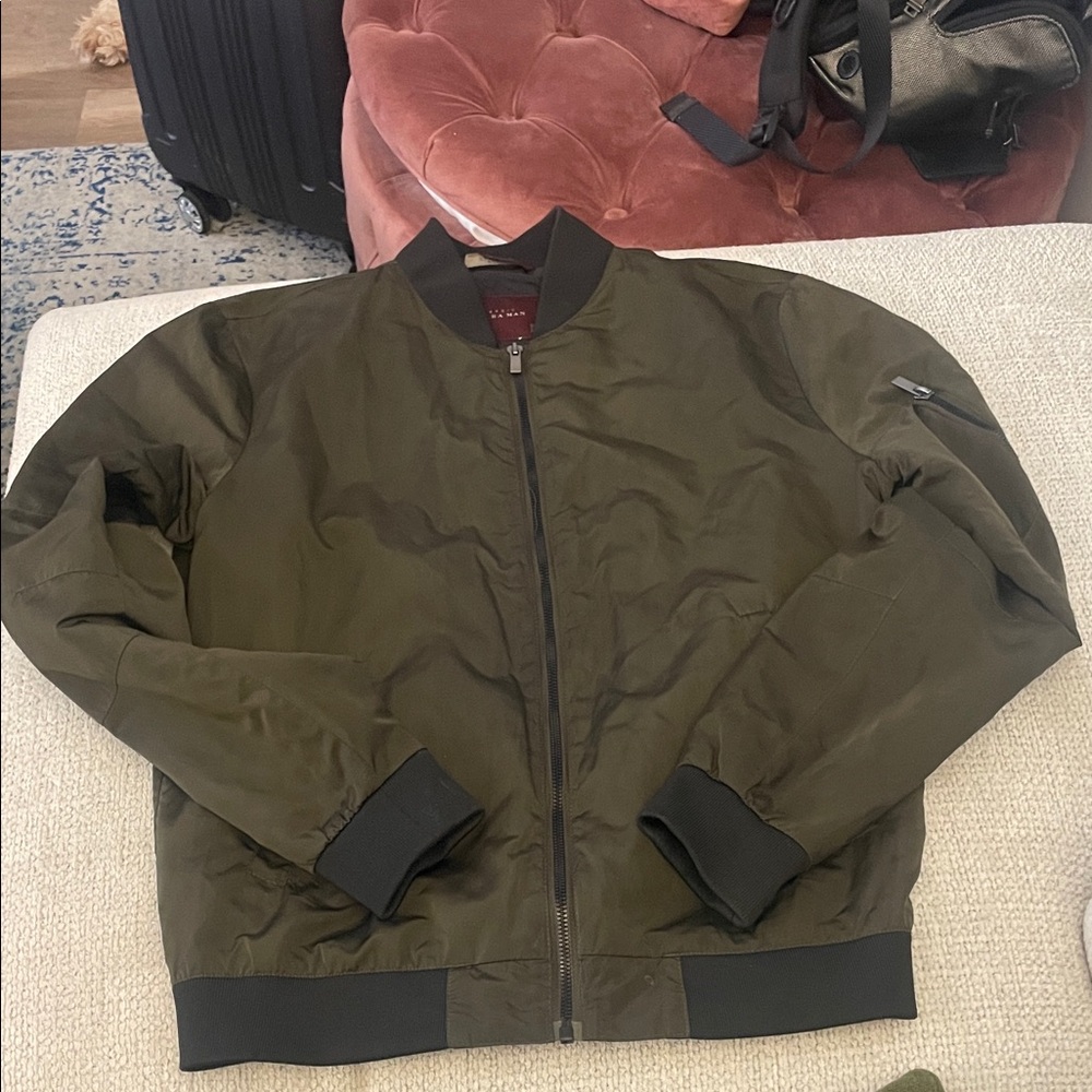 Zara Men's Olive Bomber Jacket